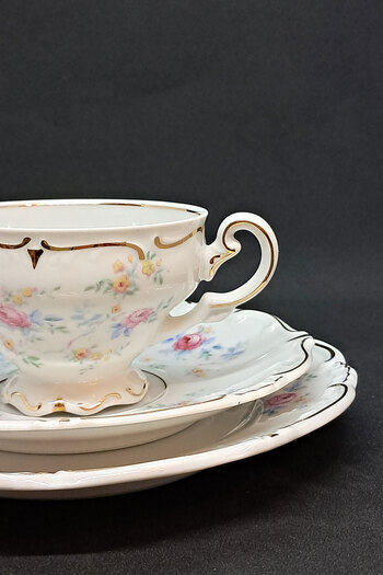 Weımar Swan Beauty Antique Porcelain Tea Cup 3 Pieces 150 ml