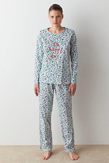 Penti Light Gray Melange Happy Day Pajama Set