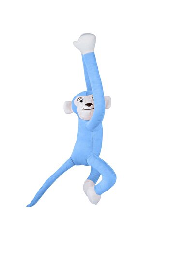 Boumini Toys Neck Hugging Plush Monkey Blue Hands with Snap Fasteners 55 cm