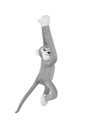 Boumini Toys Neck Hugging Plush Monkey Gray Hands with Snap Fasteners 55 cm