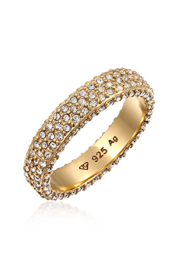 ELLI Dámské stříbro White Stone Xilion Cut - 925 Sterling, skleněné krystaly Memoire