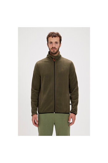 Bad Bear Bowie Full-zip Khaki Zippered Men's Fleece Sweatshirt