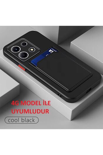 Fibaks Redmi Note 13 Pro 4g |   Case Camera Protected Back Cover with Card Holder Wallet Red Key Silicone Cover