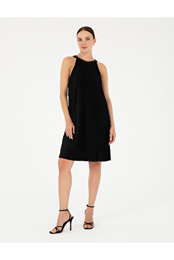 Pierre Cardin Black A-Line Knitted Dress 50285686 -Vr046