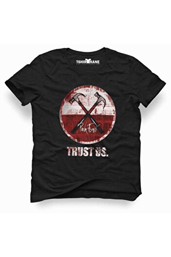 Tshirthane Ανδρικό μπλουζάκι με λεπτή εφαρμογή Pink Floyd Trust Us Rock Metal Music