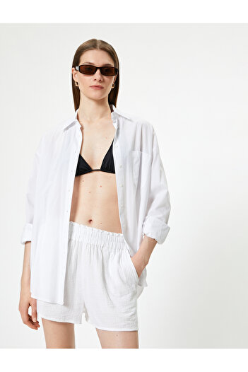 Koton Cotton Mini Shorts - Elastic Waist