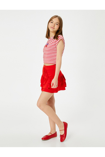 Koton Tuba Unusal Mini Skirt - Ruffle and Layered