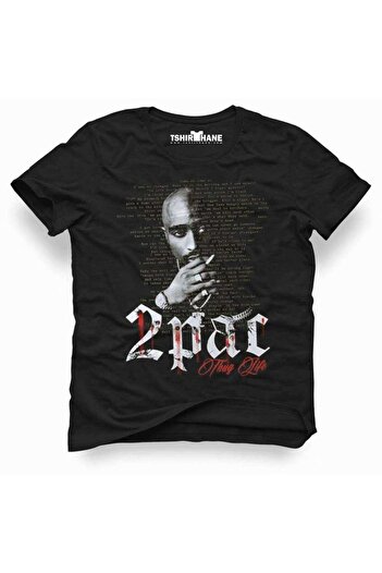 Tshirthane Ανδρικό μπλουζάκι 2pac Thug Life Hip-hop Rap Music Printed Slim Fit Slim Fit