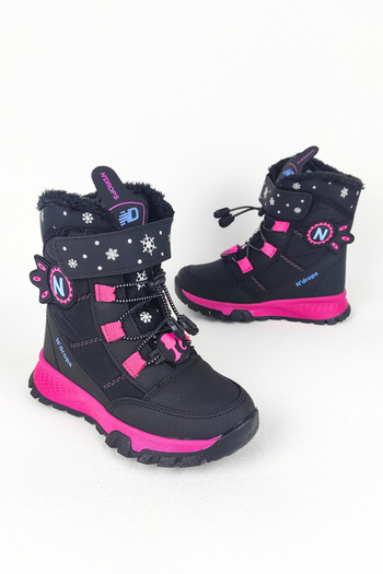 Zerenyus Waterproof Furry Girl's Snow Boots