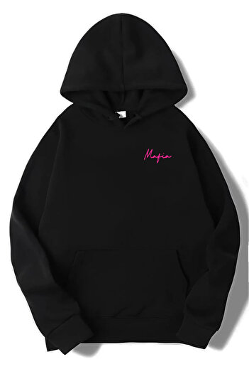 DEEPSENCE Φούτερ με μαύρη κουκούλα Unisex με στάμπα Mafia