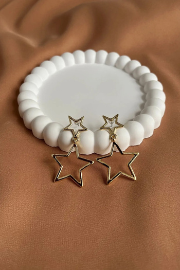 Alexis Carrel Women's 2-Piece Star Gold Earrings