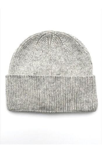 AXE SPORTSWEAR Winter Light Gray Wool Ribbed Raglan Folded Basic Beret Winter Beret