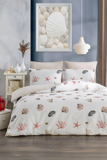 TABEA HOME Soft Dreams Series - Double Cotton Patterned Duvet Cover Set with Elastic Sheets