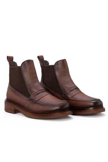 Gusse Γυναικείες μπότες Loafer από γνήσιο δέρμα Denny 1440
