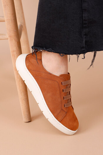 Getcho Corun Women's Tan Nubuck Casual Shoes