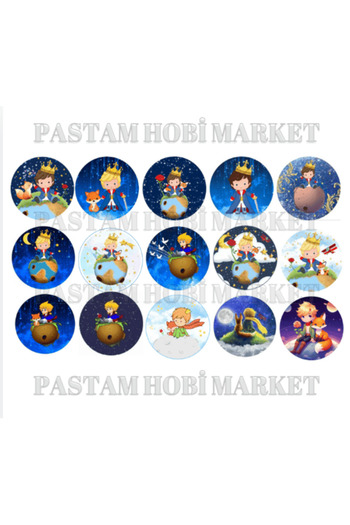 Pastam Hobi Market Küçük prens pasta kurabiye üzeri yenilebilir baskı