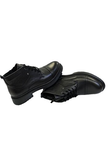 KAFKASLAR AYAKKABI Kafkaslar Genuine Leather Classic String Model Orthopedic Sole Short Men's Boots