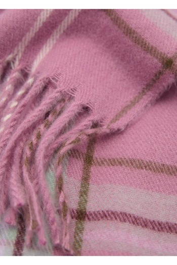 MANGO Woman Checked Scarf with Tassels