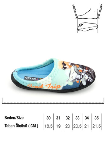 GEZER Boys' Winter Design Comfortable Silent Sole Gondola Home Garden Slippers