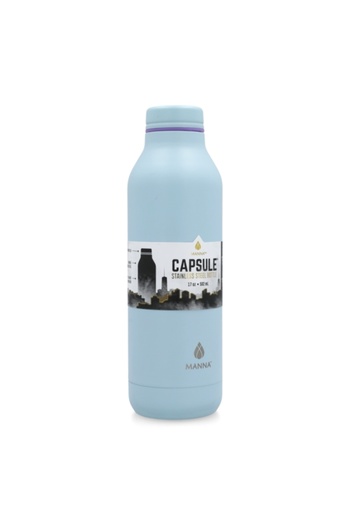 manna Capsule Powder Sky Stainless Steel Water Bottle 502ml