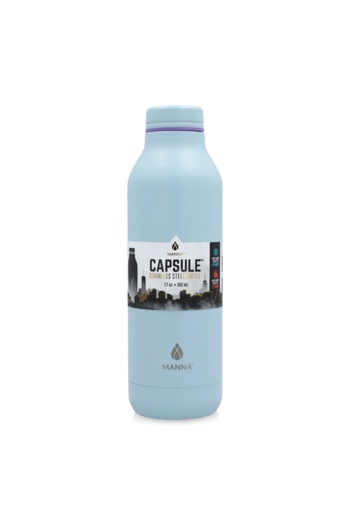 manna Capsule Powder Sky Stainless Steel Water Bottle 502ml