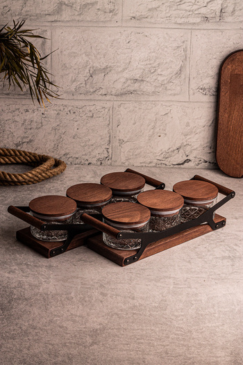 Snippy Grade Milla 235 ml Glass Breakfast Round Tray Wooden Vacuum Lid Snack Bowl