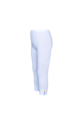 LOVETTI White ButtoneD CuffeD Summer Tights for Girls