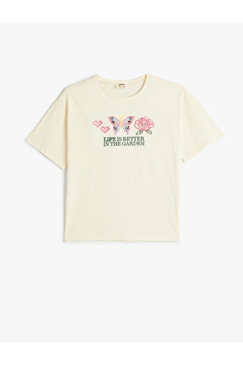 Koton Tričko s krátkým rukávem Crew Neck - Slogan Printed