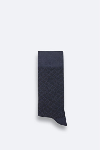 Avva Men's Anthracite Patterned Bamboo Socks A42Y8516