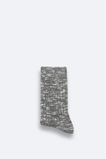 Avva Men's Gray Cotton Nopeli Socks A42Y8501