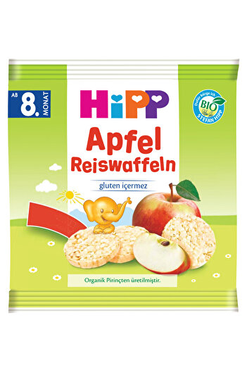Hipp Organik Elmalı Pirinçli Bebek Gofreti 30 gr