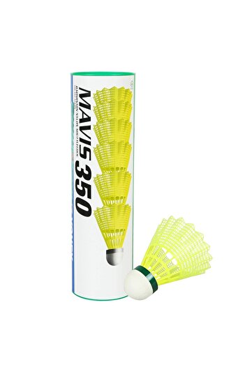 YONEX Mavis 350 Yellow Slow Speed Nylon Shuttlecock, Pack of 6, M