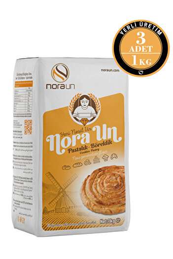 NORA UN Pastalık Böreklik Un 1 Kg 3 Adet