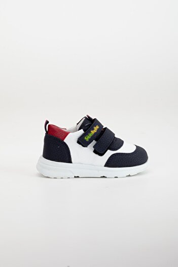 Dilimler Ayakkabı Şirinbebe Şiringenç Orthopedic White Velcro White Sole Baby Boy Sports Shoes