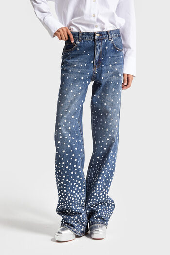 its basic T.Denim Color Shiny Drop Jeweled Dámská džínovina - 2W48 Design