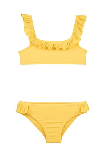 No Gossip Yellow No Gossip Kids Kids Bikini Set - Ruffle Detailed