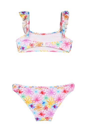 No Gossip Frilly Bikini Set for Kids - Flowers