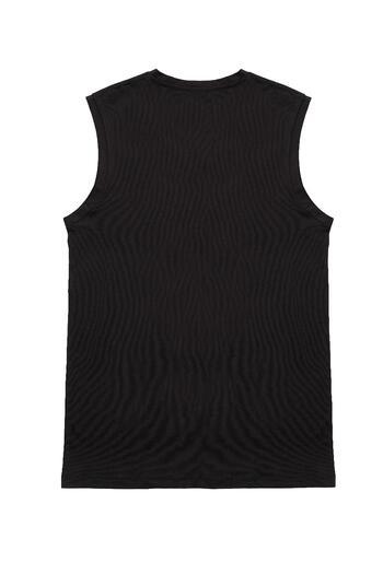 Eros 031 2 Pack Black Single Jersey V-Neck Zero Sleeve Men's Tank Top
