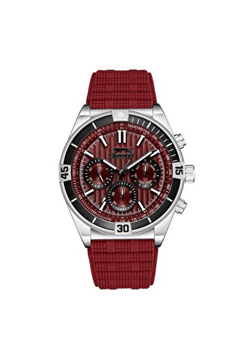 Slazenger SLAZENGER SL.9.2389.2.05 Men Multi Function Display Watch & Silicone Strap Red