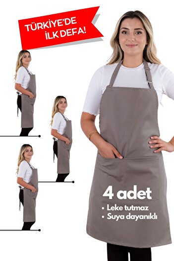 sevilya 4 Simple Adjustable Strap Kitchen Aprons