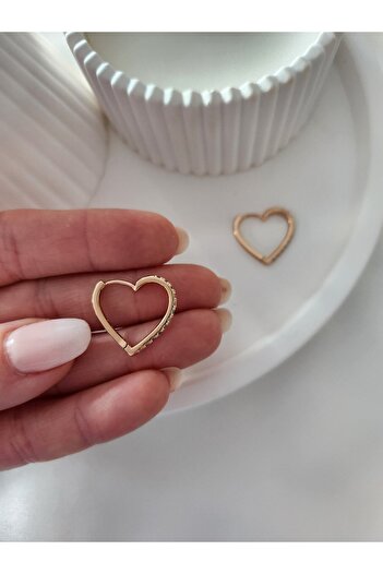 HERCY Xuping Model Zircon Stone Imported Heart Earrings