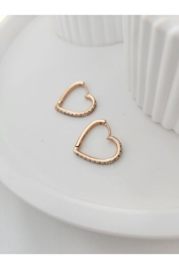 HERCY Xuping Model Zircon Stone Imported Heart Earrings