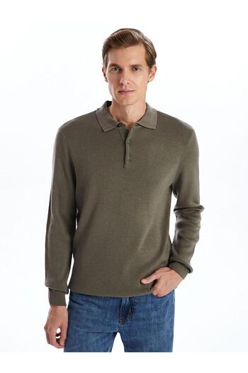LC Waikiki LCWAIKIKI Classic Polo Collar Long Sleeve Men's Knitwear Sweater