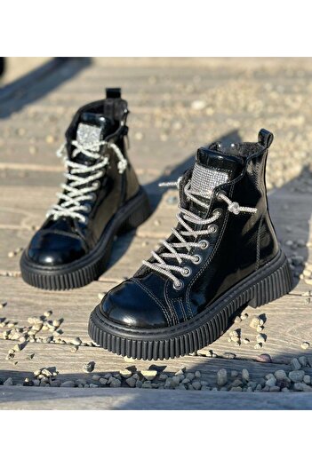Surpie Shoes Çocuk Taşlı Bot, Fermuarlı Çocuk Bot, Hafif Tabanlı Çocuk Bot
