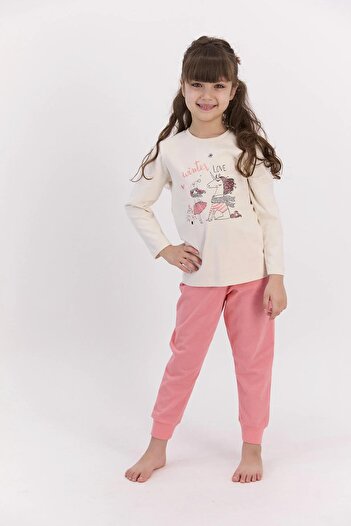 ROLY POLY Rolypoly Winter Love Vanilya Kız Çocuk Uzun Kol Pijama Takımı
