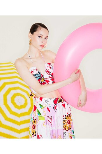 Twist Bustier mit Musterdruck