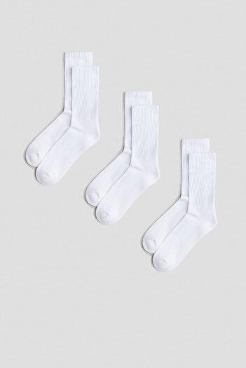 MEM SOCKS 3 τεμάχια πετσέτα βάσης (χοντρή βάση) Κάλτσες τένις πλεκτά πλεκτά από καουτσούκ χωρίς ραφές