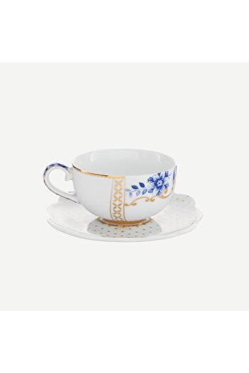 Pip Studio Royal White Mavi Beyaz Porselen Kahve Fincanı 125 Ml