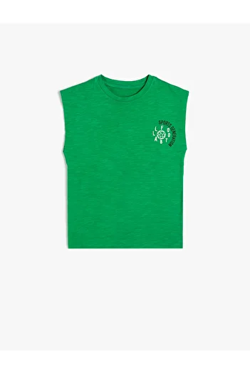 Koton Football Themed Crew Neck Athlete - With Print Detail and Color Block