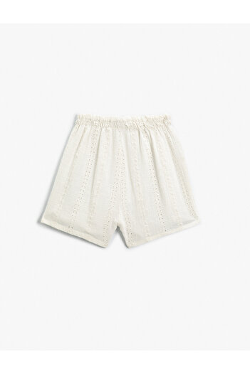 Koton Shorts Scalloped Elastic Waist Cotton